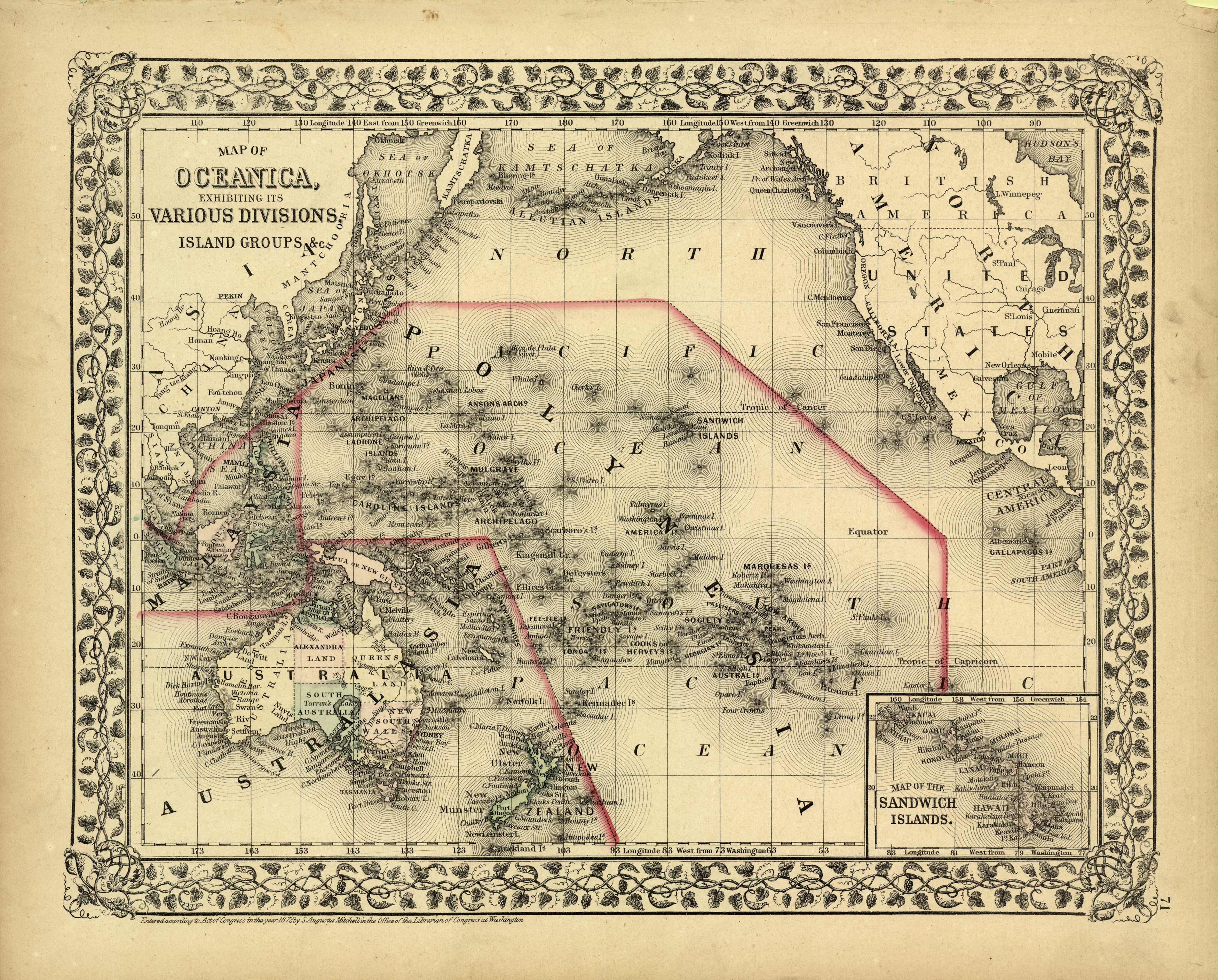 Map of Oceanica Exhibiting Its Various Divisions & Island Groups' Map of Oceanica Exhibiting Its Various Divisions & Island Groups'