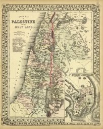 A New Map of Palestine or the Holy Land / Modern Jersusalem
