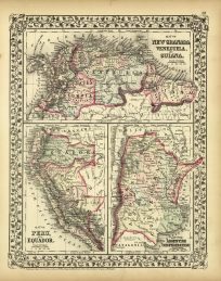 Map of New Granada Venezuela