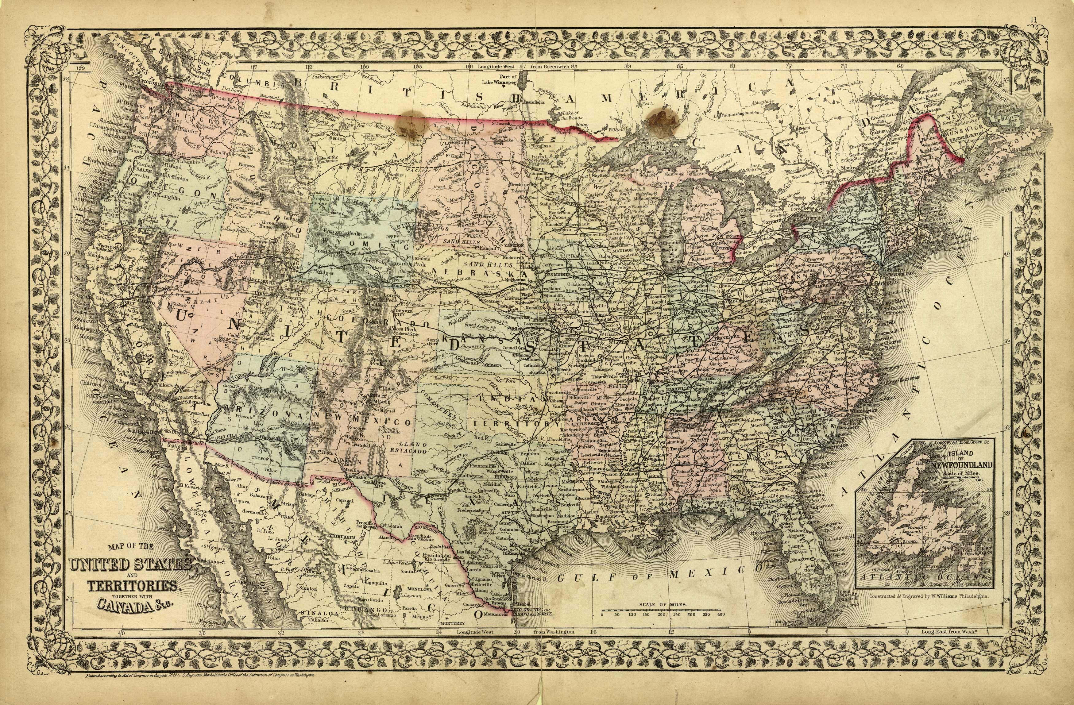 Map of the United States and Territories Together with Canada Map of the United States and Territories Together with Canada