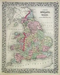 County map of England and Wales