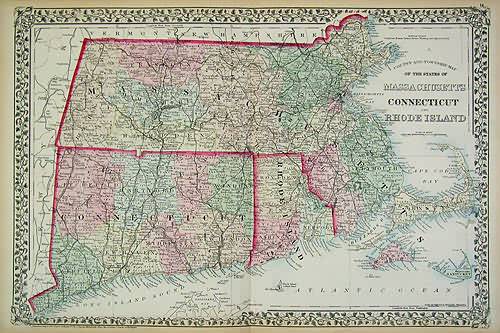 County and Townships of the States of Massachusetts