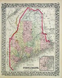 County map of the State of Maine