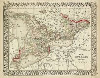Map of the Ontario in Counties