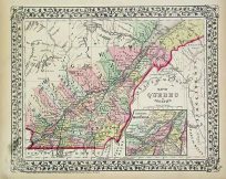 Map of the Quebec in Counties
