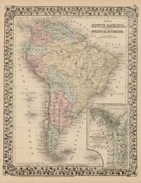 Map of South America with Inset of Proposed Interoceanic Canals