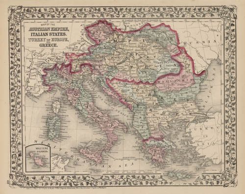 Map of the Austrian Empire
