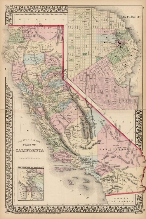 County Map fo the State of California