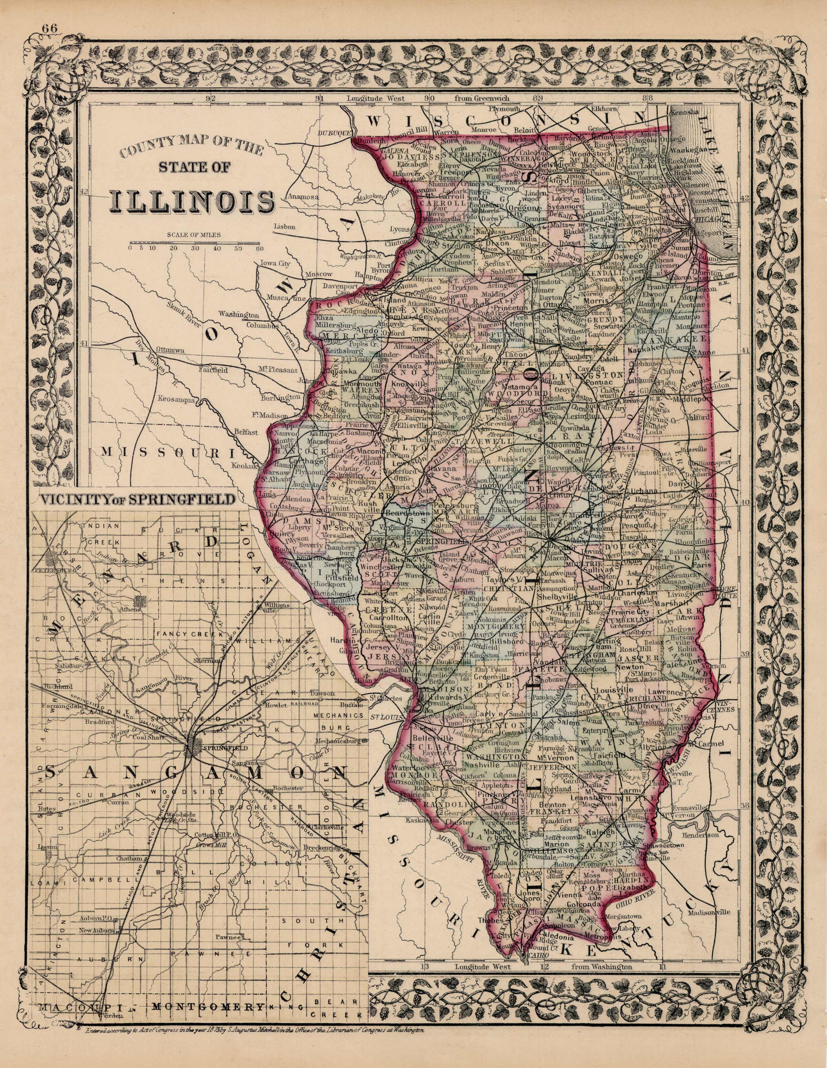 County Map of Illinois