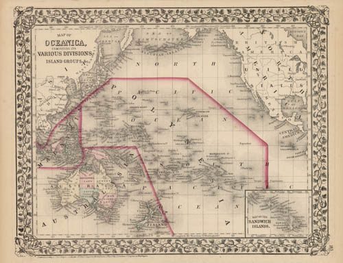 Map of Oceanica Exhibiting its Various Divisions