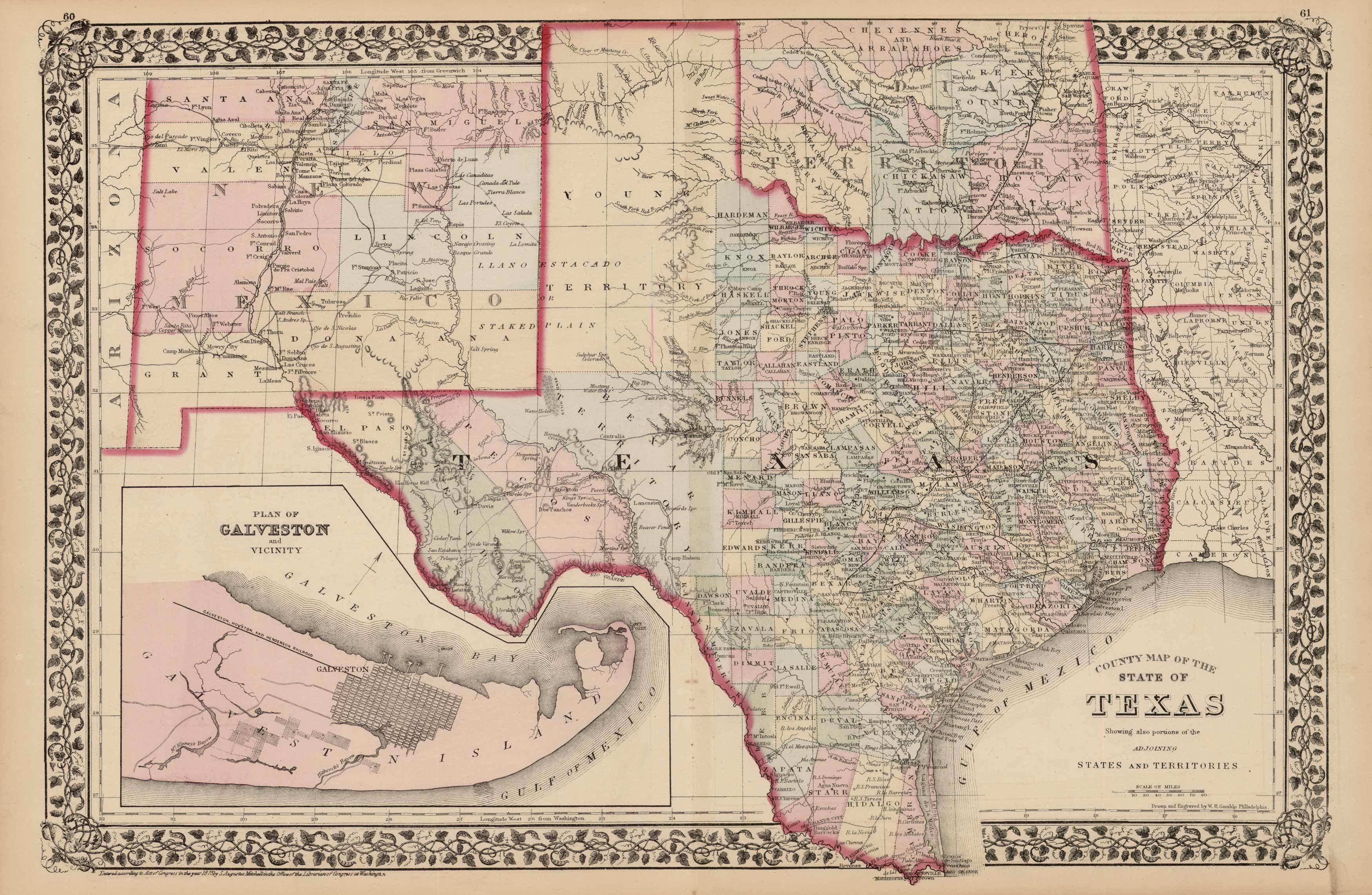 County Map of the State of Texas