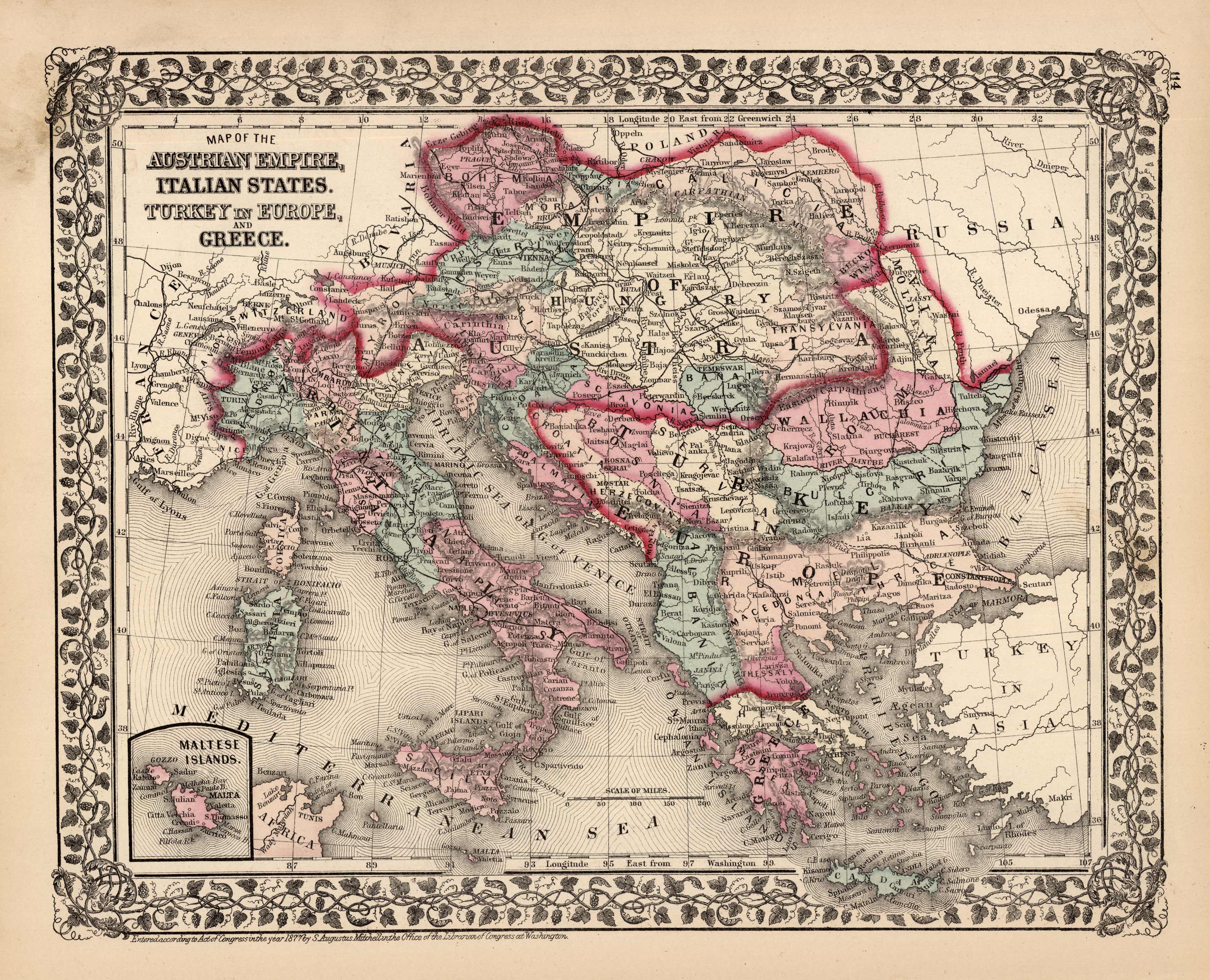 Map of the Austrian Empire Map of the Austrian Empire