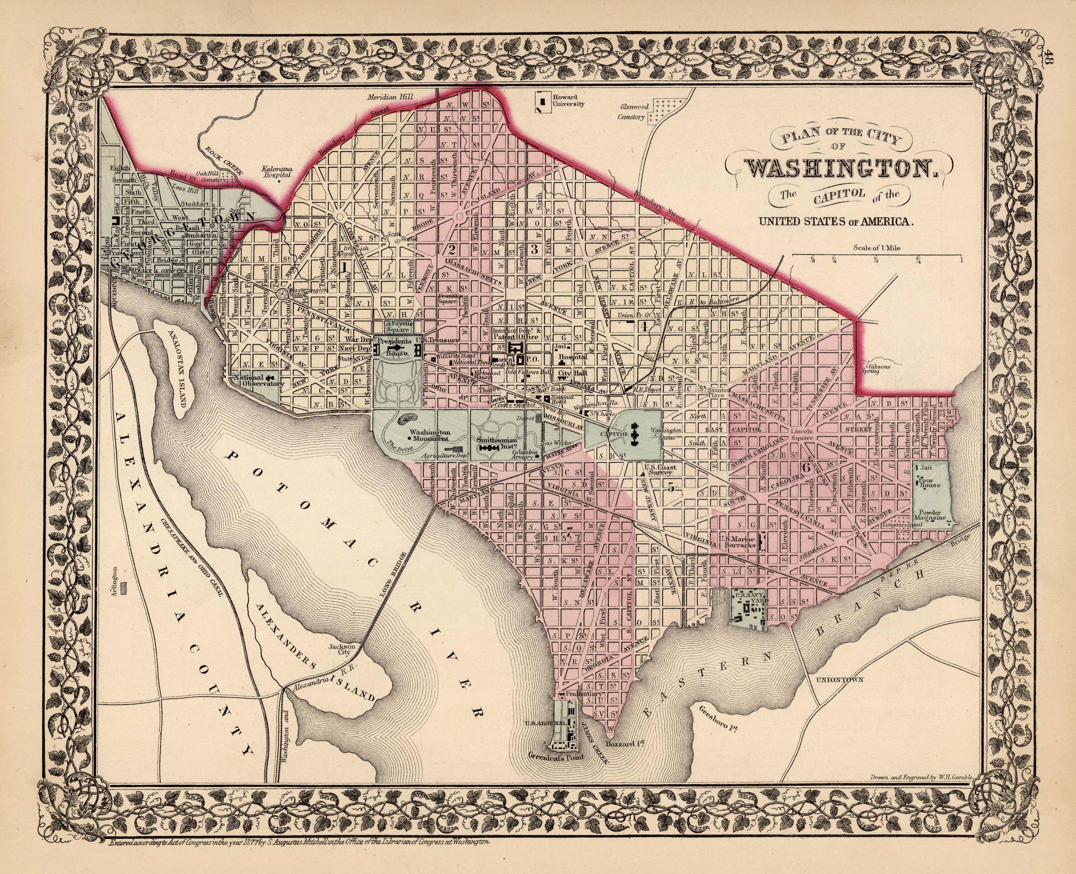 Plan of the City of Washington - Art Source International