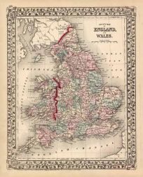County map of England and Wales
