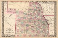 County and Township Map of the States of Kansas and Nebraska
