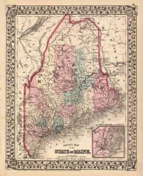 County Map of the State of Maine