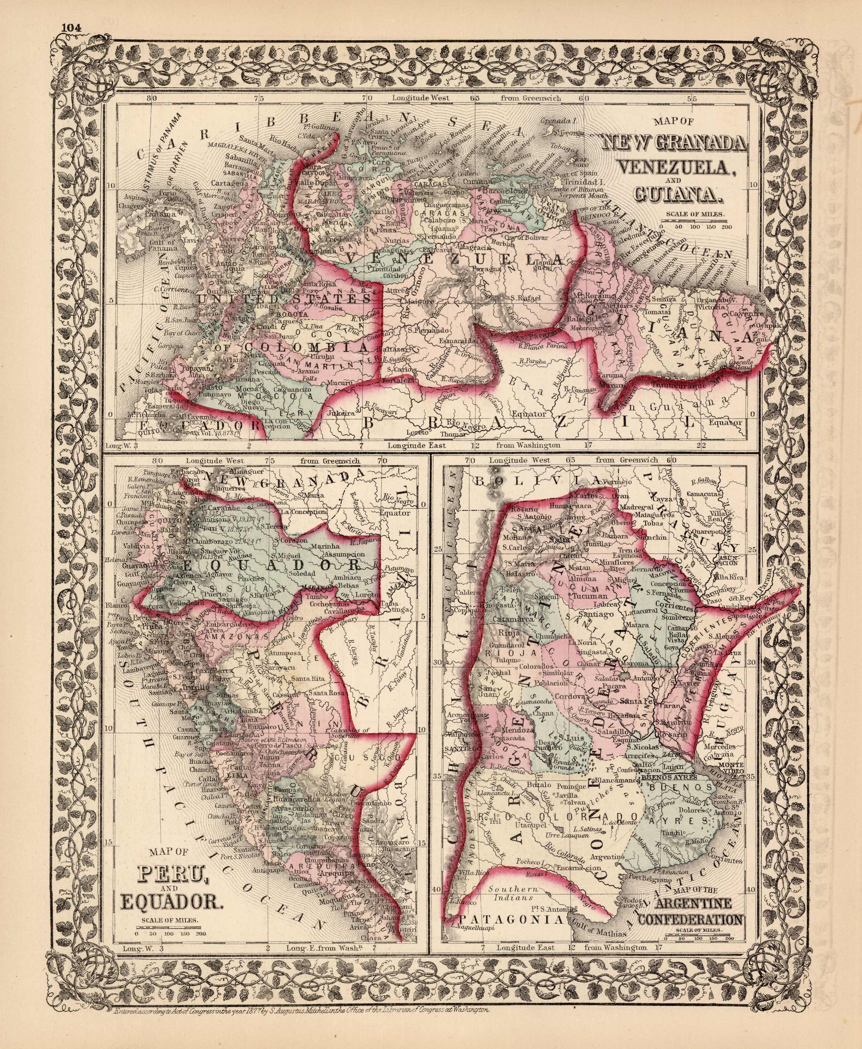 Map of New Granada Map of New Granada