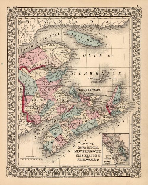 County Map of Nova Scotia