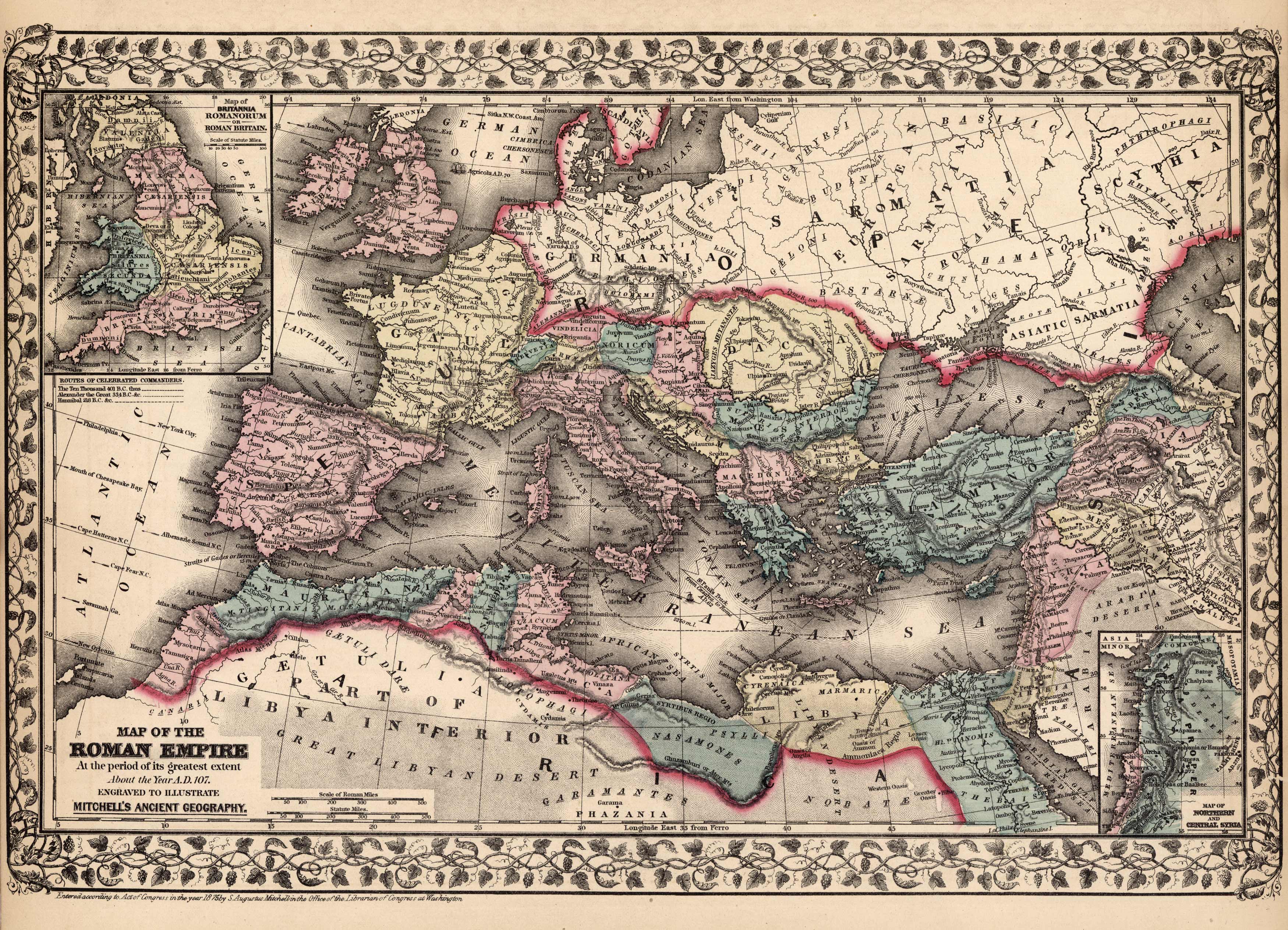 Map of the Roman Empire Map of the Roman Empire