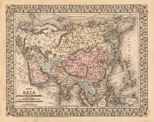 Map of Asia- Showing its Gt. Political Divisions