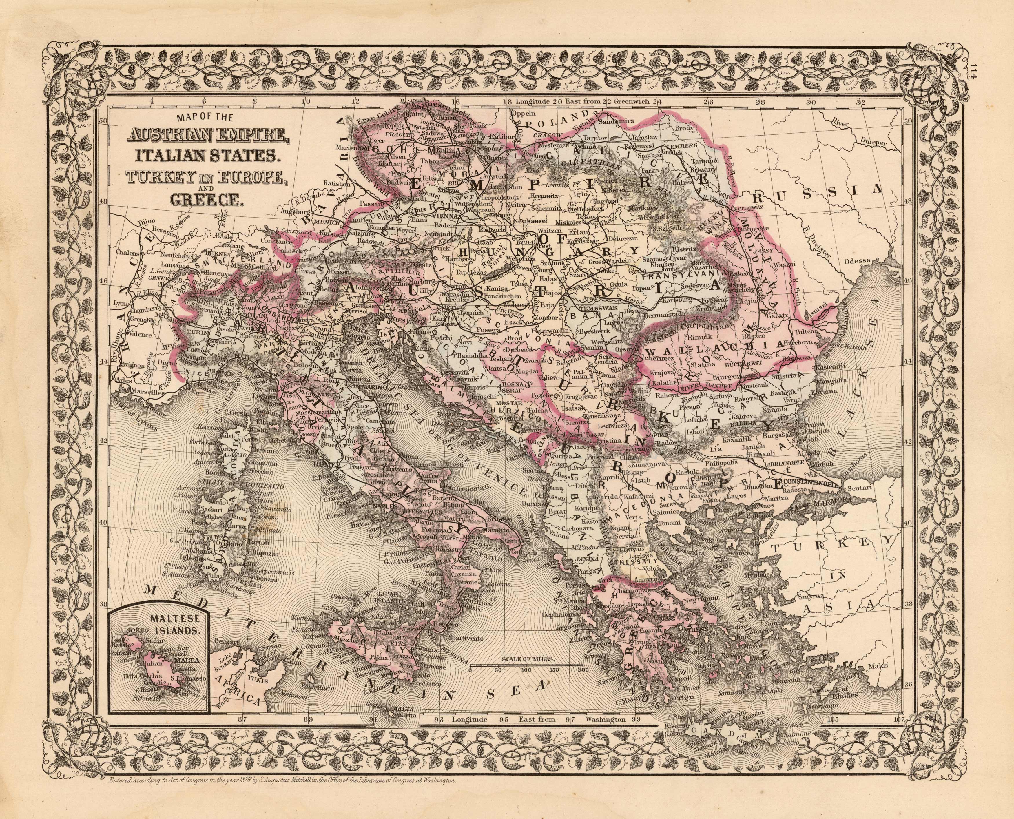 Map of the Austrian Empire Map of the Austrian Empire
