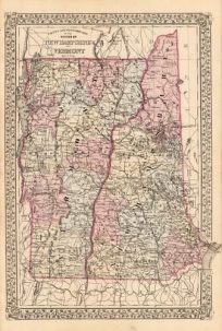 County and Township Map of the States of New Hampshire and Vermont
