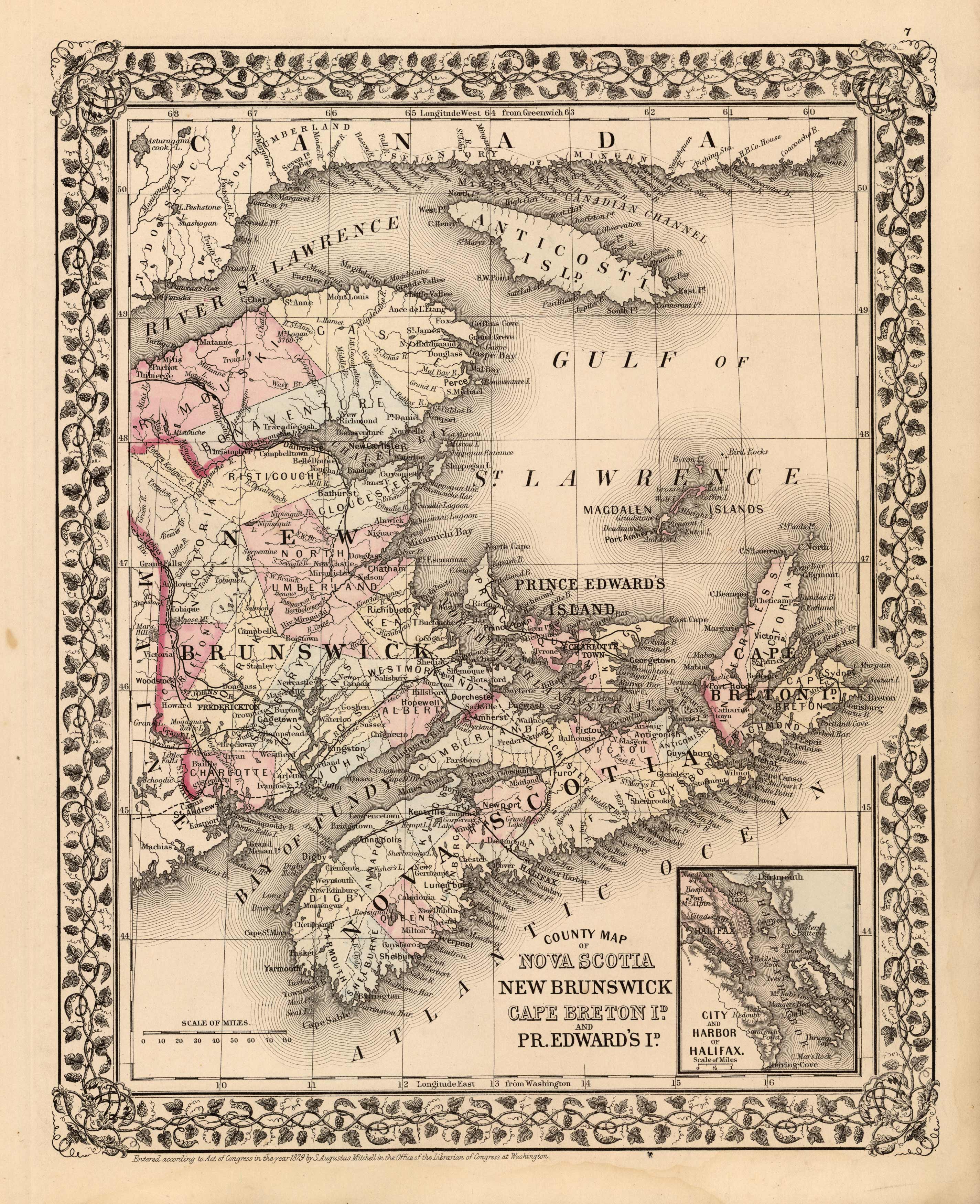 County Map of Nova Scotia