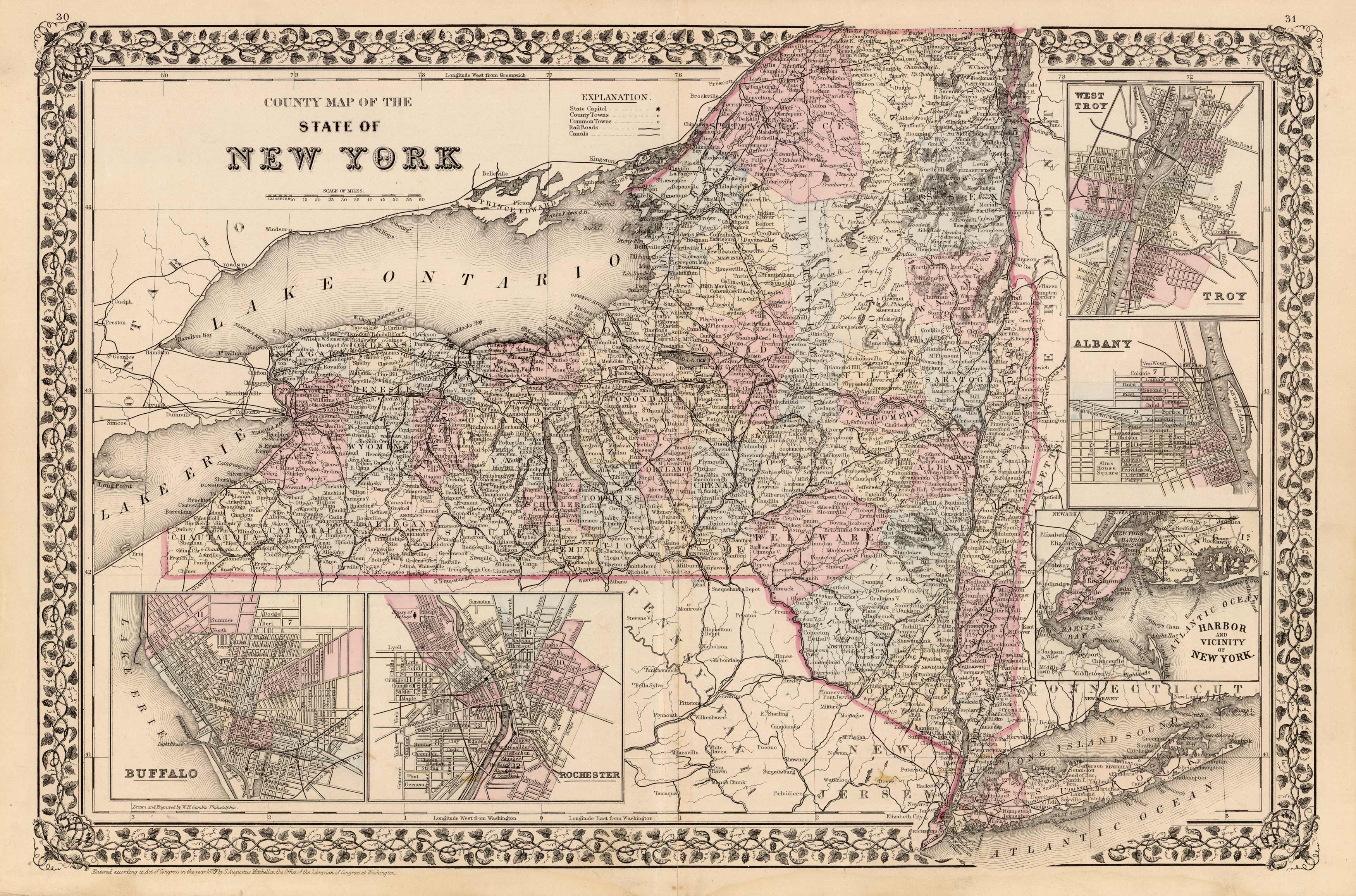 County Map of the State of New York