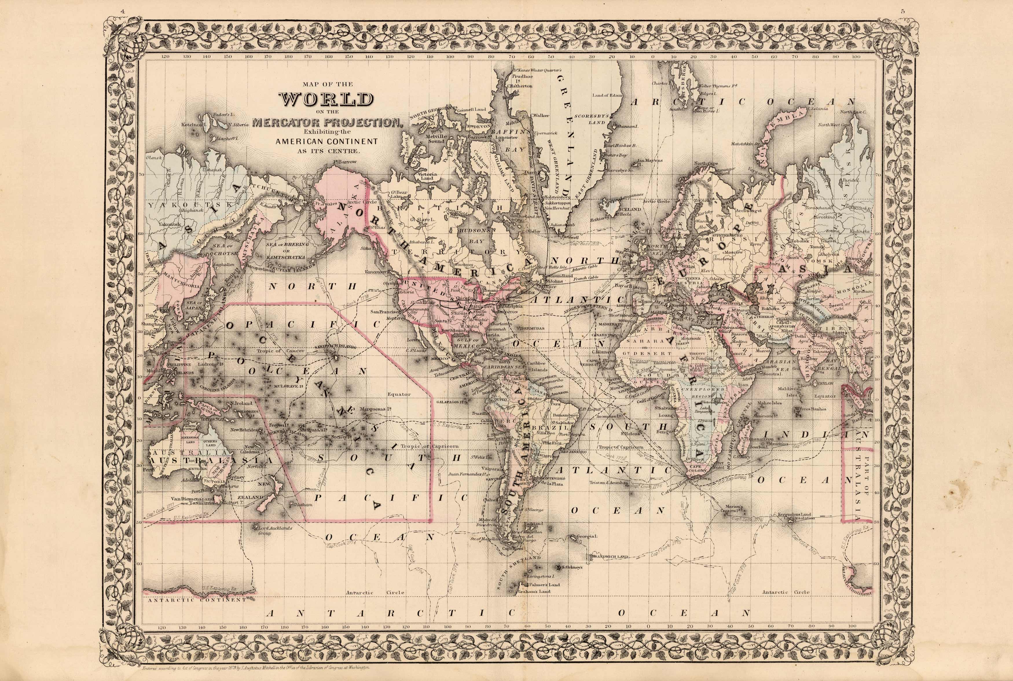 Map of the World on the Mercator Projection Map of the World on the Mercator Projection