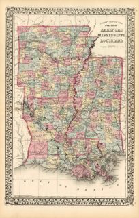 County Map of the States of Arkansas