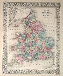 County Map of England and Wales