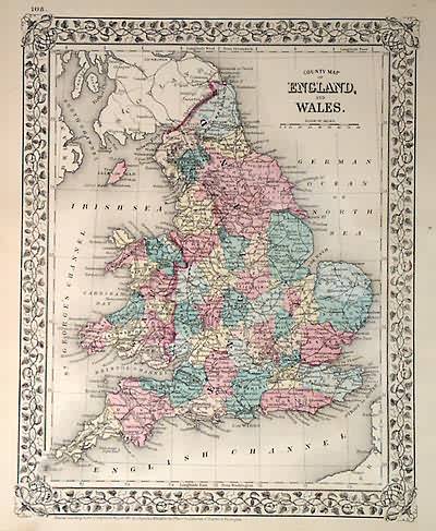 County Map of England and Wales County Map of England and Wales