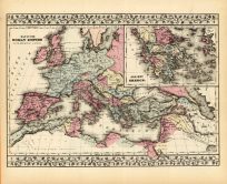 Vintage Antique Ancient Rome Maps