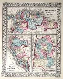 Map of New Granada Venezuela and Guiana Peru Equador and the Argentine Confederation