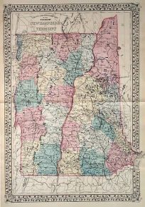 County and Township Map of the States of New Hampshire and Vermont