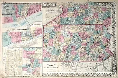 County Map of the State of Pennsylvania