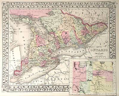 Map of Ontario in Counties Map of Ontario in Counties