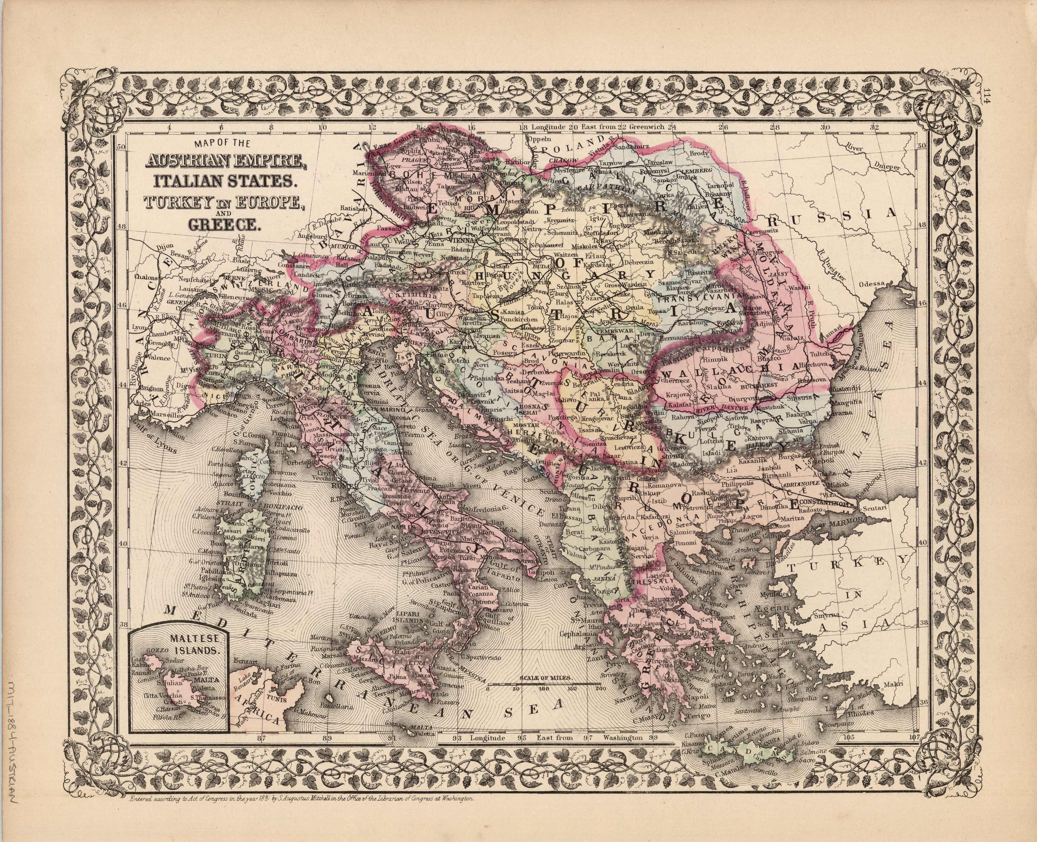 Map of the Austrian Empire Map of the Austrian Empire