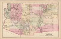 County and Township map of Arizona and New Mexico