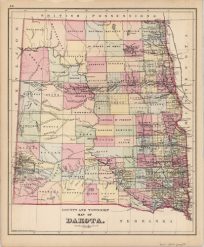 County and Township Map of Dakota