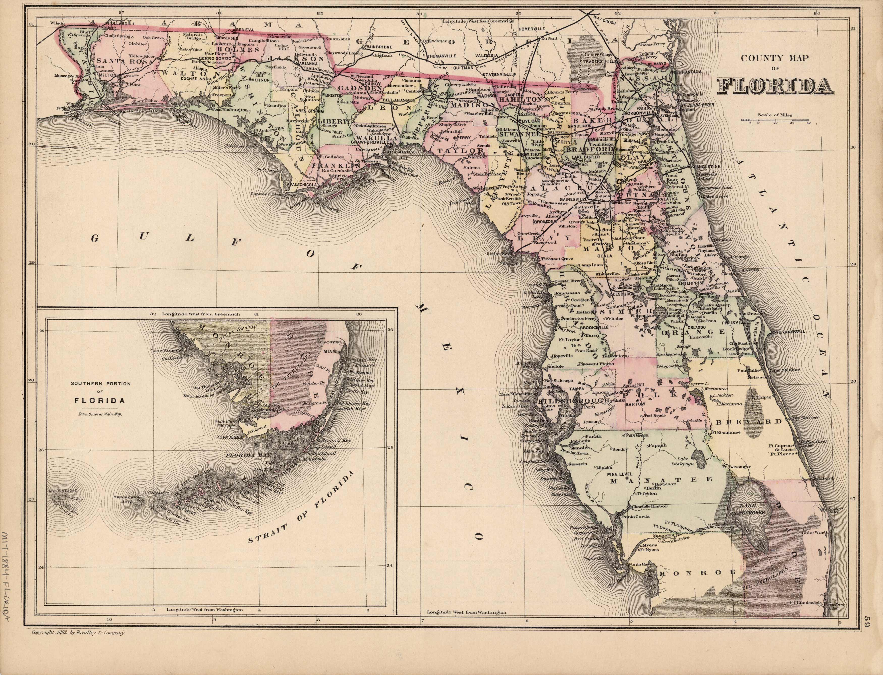County Map of Florida County Map of Florida
