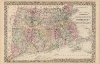 County & Township Map of the States of Massachusetts