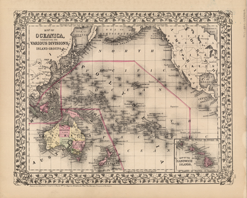 Map of Oceanica Exhibiting its Various Divisions
