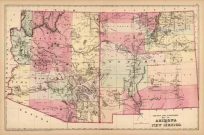 County and Township Map of Arizona and New Mexico