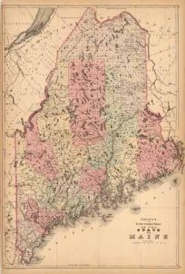 County and Township Map of Maine