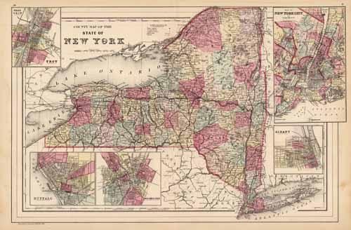 County and Township Map of the State of New York