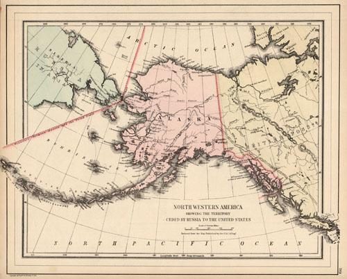 Northwestern America Showing the Territory Ceded by Russia to the United States