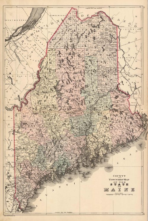 County and Township Map of the State of Maine