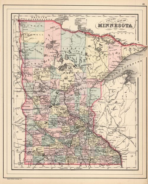 County Map of Minnesota