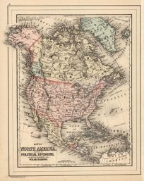 Map of North America showing its Political Divisions and Recent Discoveries in the Polar Regions